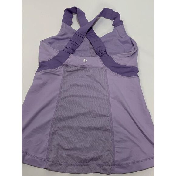 Lululemon Women's Active Tank Crisscross Back Workout Athletic Gym Purple Size 6 - Picture 5 of 6